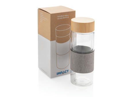 Impact doppelwandige Borosilikatglas-Flasche