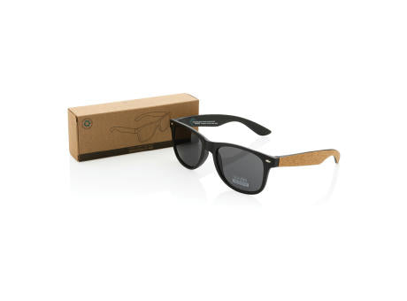 Sonnenbrille aus GRS recyceltem PC-Kunststoff mit Kork