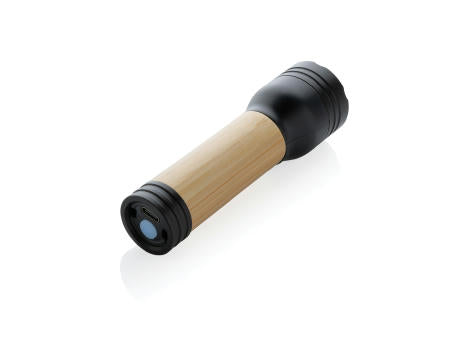 Lucid 1W Taschenlampe aus RCS recycelt. Kunststoff & Bambus