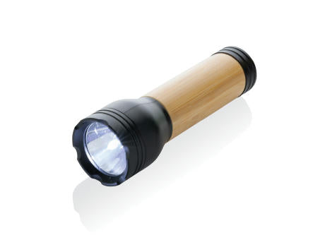 Lucid 3W Taschenlampe aus RCS recycelt. Kunststoff & Bambus