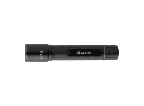 Gear X Taschenlampe aus RCS recycelt. Aluminium mit USB-Akku