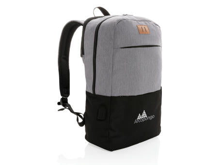 Moderner 15.6" USB & RFID Laptop-Rucksack, PVC-frei