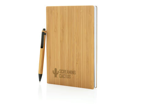 A5 Bambus Notizbuch & Stift