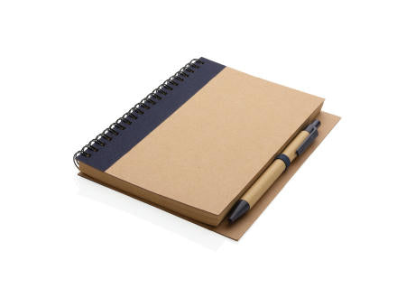 Kraft Spiral-Notizbuch mit Stift