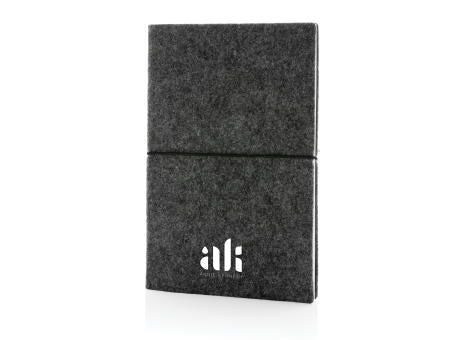 A5-Softcover-Notizbuch aus GRS zertifiert recyceltem Filz