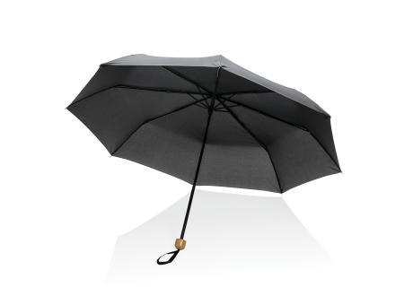 20.5" Impact AWARE™ RPET 190T Pongee Bambus Mini-Schirm