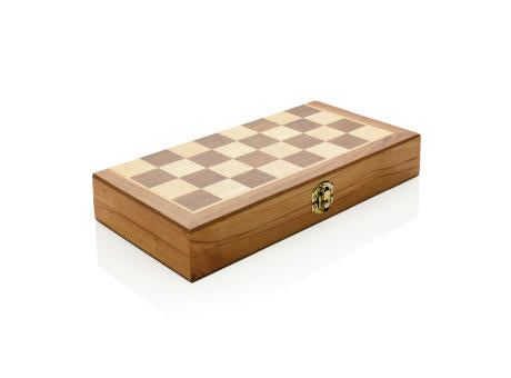 Faltbares Schachspiel aus Holz