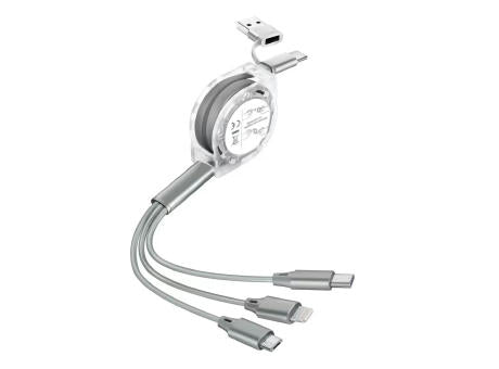 3in2 Aufrollladekabel Blau