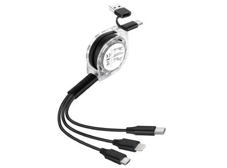 3in2 Aufrollladekabel Blau