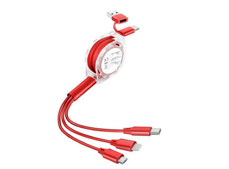 3in2 Aufrollladekabel Blau