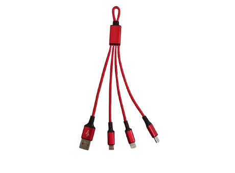 3in1 Mini Nylon Ladekabel 19,5cm Blau