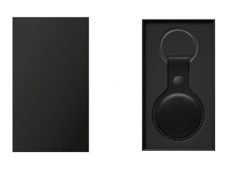 Bluetooth Keyfinder mit Kamera Fernauslöser und Echtlederhülle Schwarz