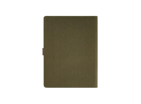 Eliot A4-Mappe aus recyc.Baumwolle. Notizblock mit 64-seitigem FSC®