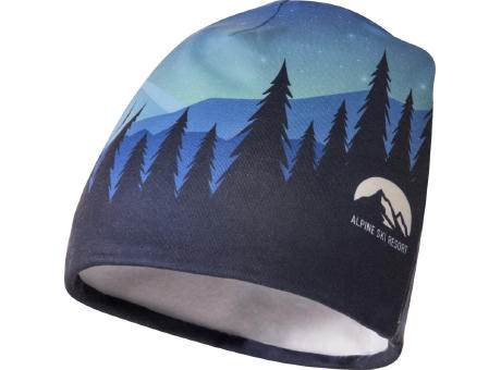 Loki Sublimation-Mütze aus RPET mit Fleece-Schicht