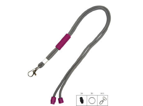 Kordel-Lanyard PVC-Rundlabel