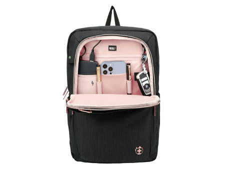 SwissDigital Design KATY ROSE Black Platinum Backpack