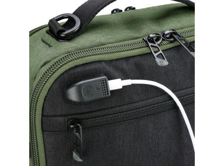 Swissdigital Design BERG Dark Green Hybrid Briefcase