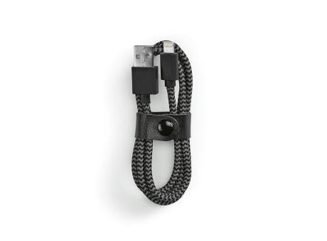 Bernoulli Kabel aus rPET. 1 m. USB-A auf Lightning. Schnellladefunktion