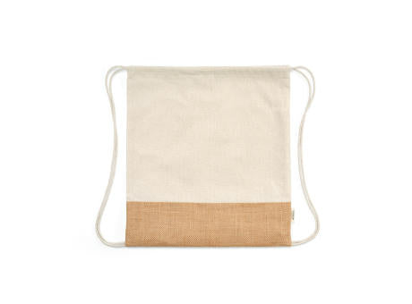 Denali Kordelzugbeutel recy.Baumwolle (180 g/m²) und Jute (275 g/m²)