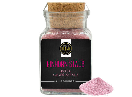 Rosa Einhorn Salz Korkenglas
