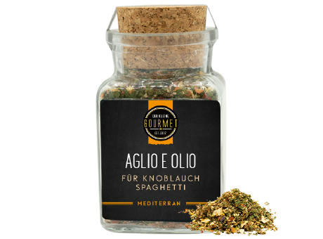 Aglio e Olio Gewürz Korkenglas