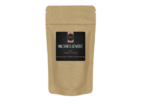 Milchreis Gewürz Kraftpapierbeutel