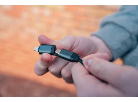 Terra aufrollbares 6-in-1 60W-Kabel aus RCS recyc. Aluminium