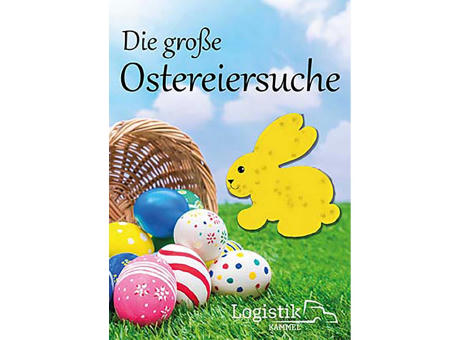 Samenpapier auf A6-Karte - Ostern - Häschen