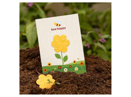 Postkarte mit Saatpapiermotiv