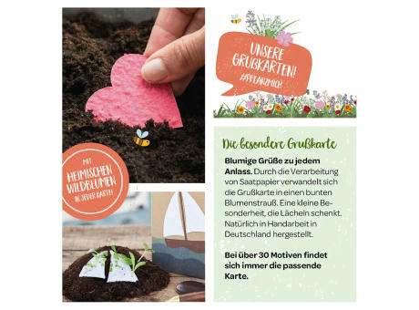 Postkarte mit Saatpapiermotiv