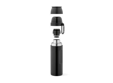 Loire Thermos aus recy.Edelstahl, 810 ml. Mit 2 Bechern und Karabiner