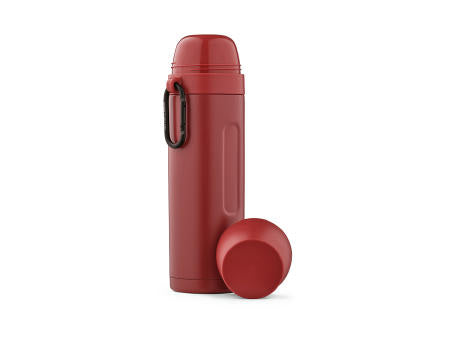 Loire Thermos aus recy.Edelstahl, 810 ml. Mit 2 Bechern und Karabiner