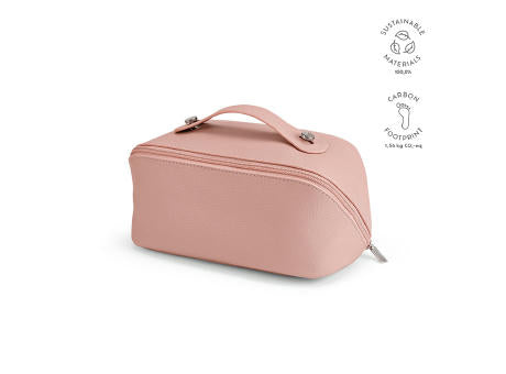Macao 3,5L Kulturtasche aus recy.Leder. Mit Zipper und Tragegriff