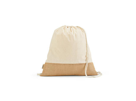 Denali Kordelzugbeutel recy.Baumwolle (180 g/m²) und Jute (275 g/m²)