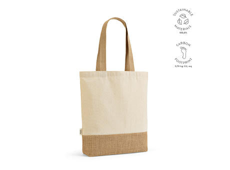Puncak Einkaufstasche recy.Baumwolle (180 g/m²) und Jute (275 g/m²)