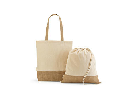 Puncak Einkaufstasche recy.Baumwolle (180 g/m²) und Jute (275 g/m²)