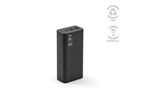 Hertz Powerbank aus rABS mit 30000 mAh. LED-Anzeige. Lädt auch Laptops