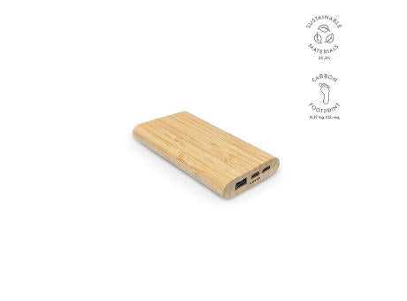 Pythagoras Powerbank aus Bambus mit 10000 mAh. 15 W