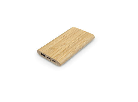 Pythagoras Powerbank aus Bambus mit 10000 mAh. 15 W