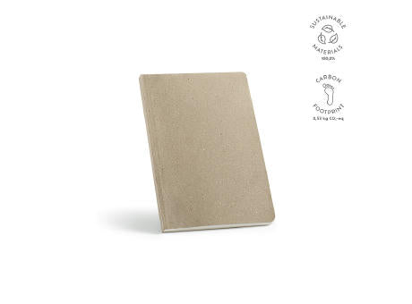 Poe A5 Notizbuch mit Leineneinband. 196 Seiten 80gsm recy.Papier