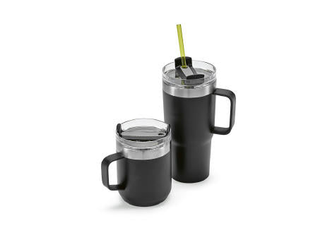 Shinano Tasse recy.Edelstahl, 440 ml. Doppelwandig mit drehbarem Deckel