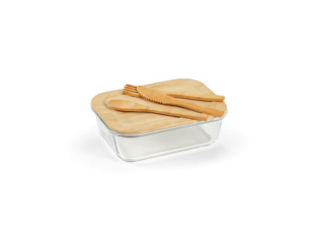 Van Gogh 1000 Lunchbox aus Borosilikatglas mit Bambusdeckel, 1090 ml