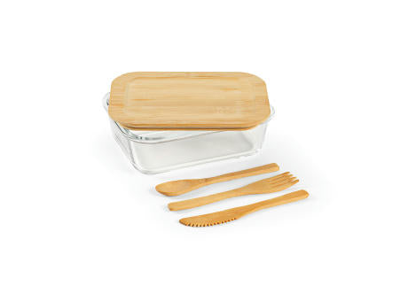 Van Gogh 1000 Lunchbox aus Borosilikatglas mit Bambusdeckel, 1090 ml