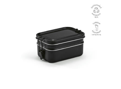Tintoretto Lunchbox recy.Edelstahl, 1240 ml. Mit seitliche Verschlussklammern