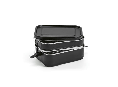 Tintoretto Lunchbox recy.Edelstahl, 1240 ml. Mit seitliche Verschlussklammern