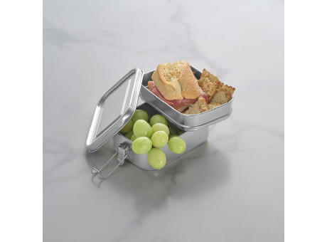 Picasso Lunchbox recy.Edelstahl, 1240 ml. Mit seitlichen Verschlussklammern