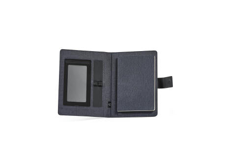 Tolstoy A5-Mappe rPET. Notizblock mit 64-seitigem FSC®.Verschluss aus rPU
