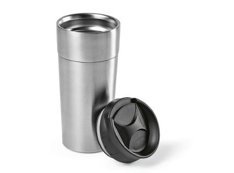 Columbia Reisebecher recy.Edelstahl, 510ml. Doppelwandig mit Schiebedeckel