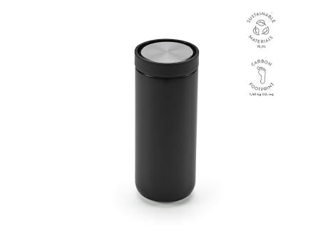 Senegal Reisebecher recy.Edelstahl, 400 ml. Mit 360°Push-Verschluss