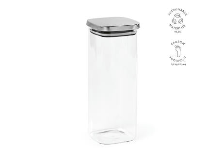 Delacroix 2100 Behälter aus Borosilikatglas, 2130ml. Deckel aus recy.Edelstahl